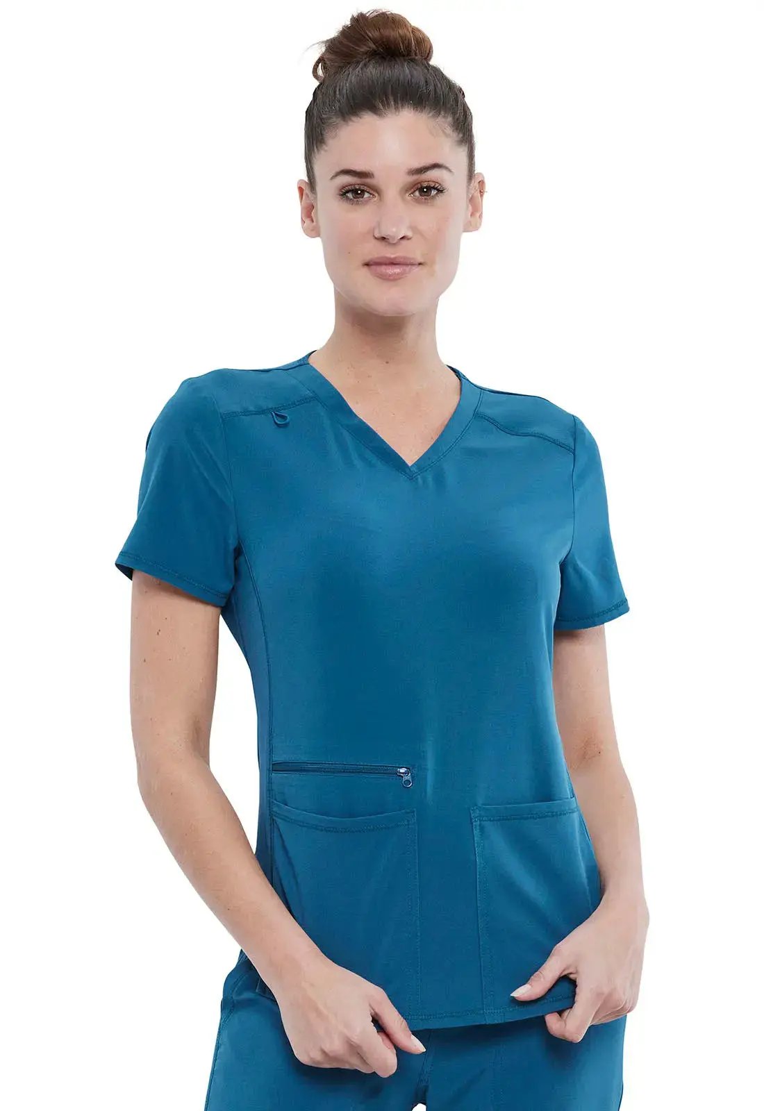 Cherokee Atmos Women'sKnit Inset Scrub Top CK837A Simply Scrubs Australia